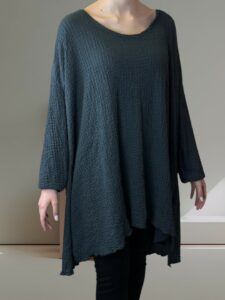 Μπλουζοφόρεμα από Ανάγλυφο Γκοφρέ Ύφασμα