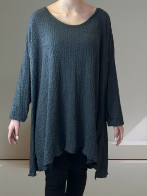 Μπλουζοφόρεμα από Ανάγλυφο Γκοφρέ Ύφασμα<br/><small class="dmm_sku">Κωδικός προϊόντος: 8872-γκρι</small>