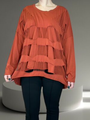 Στυλάτη μπλούζα με τετράγωνα cut-out