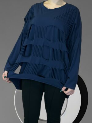 Στυλάτη μπλούζα με τετράγωνα cut-out