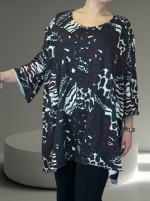 Άνετη μπλούζα με χαλαρό μανίκι