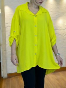 Κομψό πουκάμισο με πλισέ λεπτομέρεια πίσω