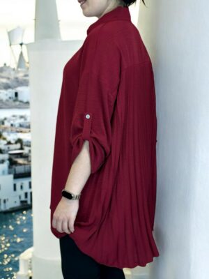 Ζακέτα από ελαστικό κρεπ με διακοσμητικές πέρλες