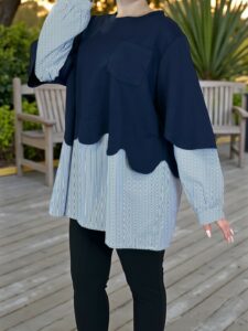 Μπλούζα με σχέδιο δύο κομματιών που ξεχωρίζει