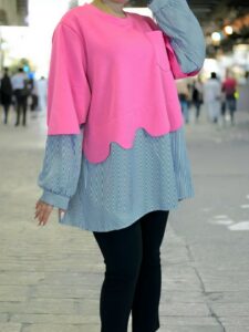 Μπλούζα με σχέδιο δύο κομματιών που ξεχωρίζει