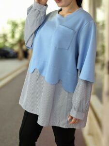 Μπλούζα με σχέδιο δύο κομματιών που ξεχωρίζει