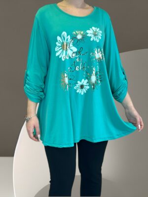 Άνετη μπλούζα με floral σχέδιο