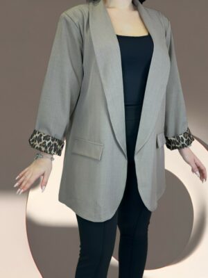 Exclusive σακάκι με leopard επένδυση