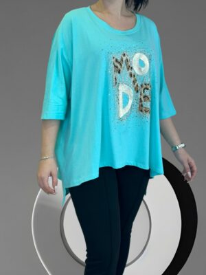 Casual βαμβακερή μπλούζα με μοντέρνο τύπωμα