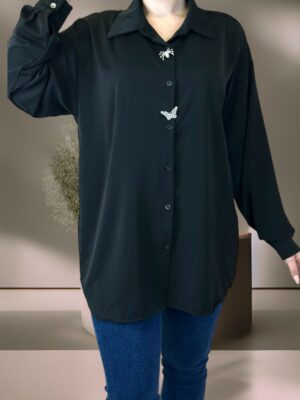 Fashion πουκάμισο με διακοσμητικά pins