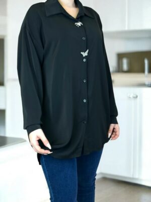 Fashion πουκάμισο με διακοσμητικά pins