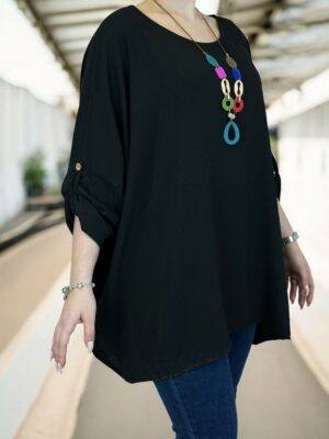 Oversized top με necklace detail