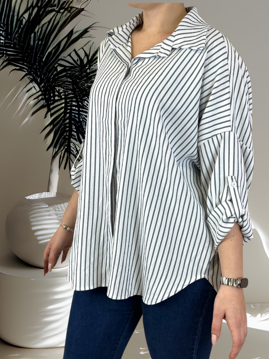 Must-have ριγέ πουκάμισο με exclusive υφή