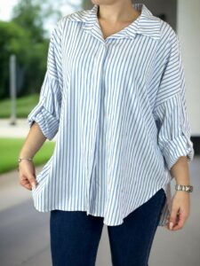 Must-have ριγέ πουκάμισο με exclusive υφή