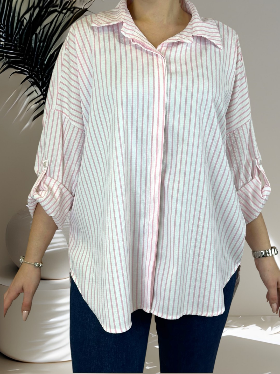 Must-have ριγέ πουκάμισο με exclusive υφή