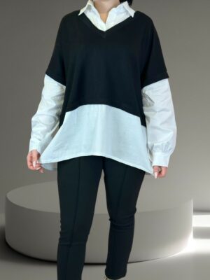 Πουκάμισο μπλούζα άνετης γραμμής