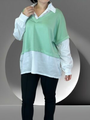 Πουκάμισο μπλούζα άνετης γραμμής