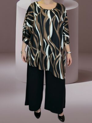 Must-have σετάκι με ασύμμετρη γραμμή<br/><small class="dmm_sku">Κωδικός προϊόντος: 8957-μαυρο</small>