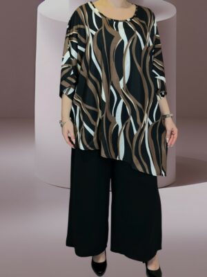 Must-have σετάκι με ασύμμετρη γραμμή<br/><small class="dmm_sku">Κωδικός προϊόντος: 8957-μαυρο</small>