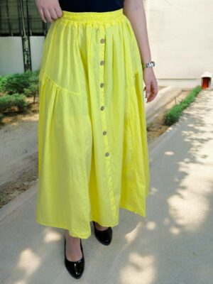 Sunny κίτρινη βαμβακερή φούστα<br/><small class="dmm_sku">Κωδικός προϊόντος: 8958-κιτρινο</small>