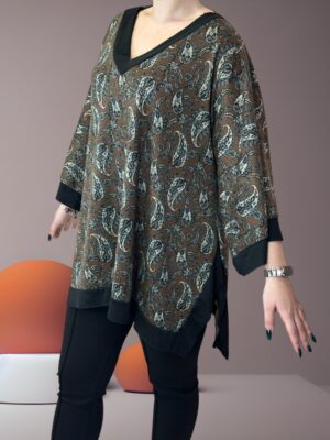 Boho μπλούζα με λαχούρια μοτίβο