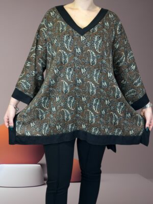 Boho μπλούζα με λαχούρια μοτίβο