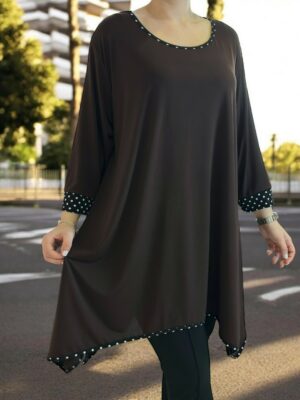 Polka dot μπλουζοφόρεμα