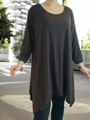 Polka dot μπλουζοφόρεμα