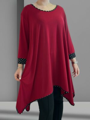 Polka dot μπλουζοφόρεμα