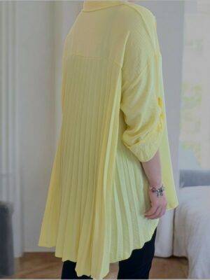 Κομψό πουκάμισο με πλισέ λεπτομέρεια πίσω