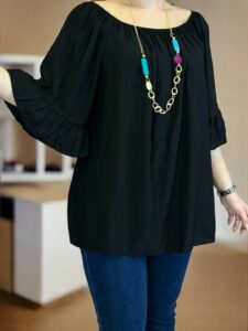 Elegant μπλούζα με βολάν λεπτομέρεια