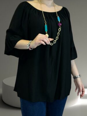 Elegant μπλούζα με βολάν λεπτομέρεια