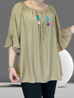 Elegant μπλούζα με βολάν λεπτομέρεια