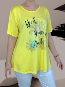 Μοντέρνα μπλούζα με στάμπα Like It Share It
