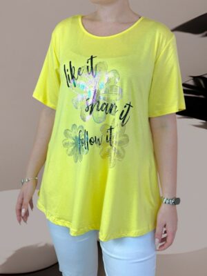 Μοντέρνα μπλούζα με στάμπα Like It Share It