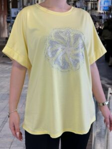 Ρομαντική μπλούζα με λουλούδι σχέδιο