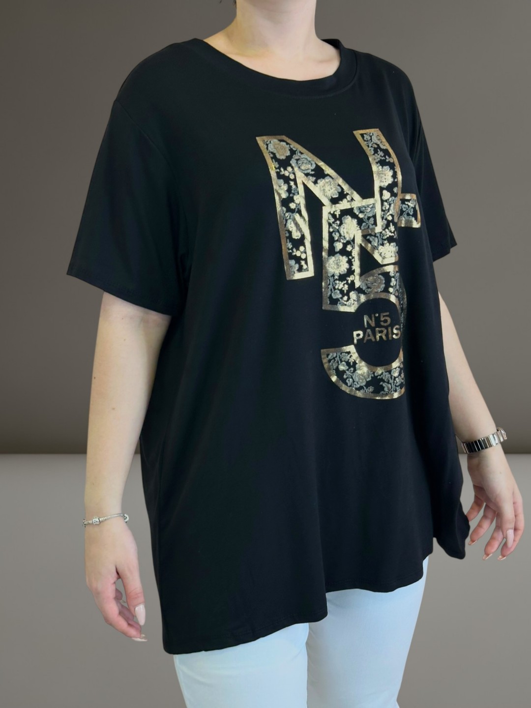 Μπλούζα με χρυσή στάμπα