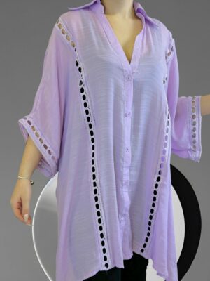 Άνετο πουκάμισο καφτάνι με ιδιαίτερα σχέδια