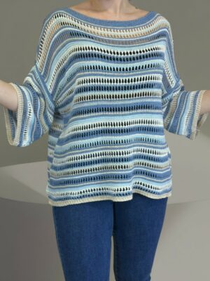 Ριγέ πλεκτό τοπ