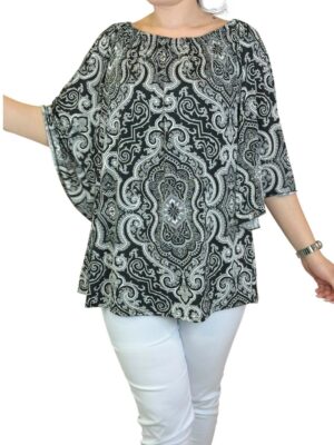 Μπλούζα με θηλυκή γραμμή ώμων