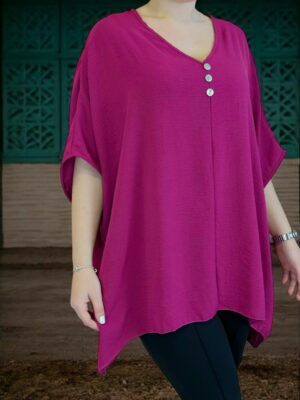 Μπλούζα με ιδιαίτερη λεπτομέρεια κουμπιών μπροστά