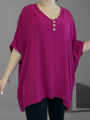 Μπλούζα με ιδιαίτερη λεπτομέρεια κουμπιών μπροστά