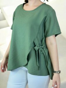 Fashion μπλούζα με πλαϊνό δέσιμο