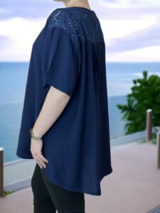 Lace sleeve μπλούζα