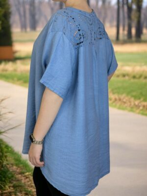 Lace sleeve μπλούζα