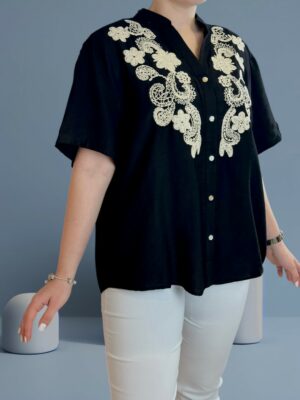 Elegant κεντητό πουκάμισο