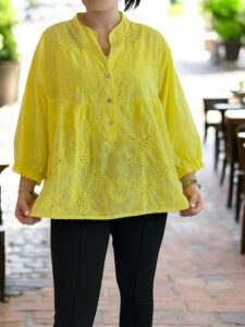 Πουκάμισο με ρομαντικό κυπούρ σχέδιο