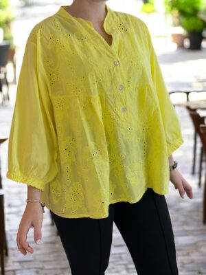 Πουκάμισο με ρομαντικό κυπούρ σχέδιο