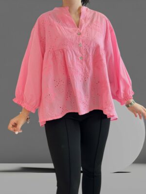 Πουκάμισο με ρομαντικό κυπούρ σχέδιο