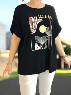 Μοντέρνα μπλούζα με στάμπα